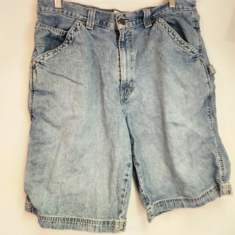 Old Navy Shorts Mens 35 Y2K Painters Carpenters Style Light Blue Vintage